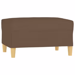 vidaXL Poggiapiedi Marrone 70x55x41 cm in Tessuto - Vista aggiuntiva 2