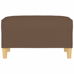 vidaXL Poggiapiedi Marrone 70x55x41 cm in Tessuto - Vista aggiuntiva 3