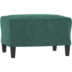 Vidaxl - Poggiapiedi Verde Scuro 60x50x41 cm in Velluto