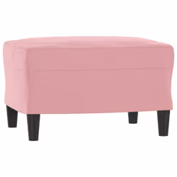 vidaXL Poggiapiedi Rosa 60x50x41 cm in Velluto - Vista aggiuntiva 2