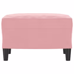 vidaXL Poggiapiedi Rosa 60x50x41 cm in Velluto - Vista aggiuntiva 3