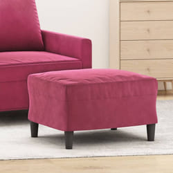 Vidaxl - Poggiapiedi Rosso Vino 60x50x41 cm in Velluto 33285