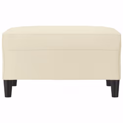 vidaXL Poggiapiedi Crema 70x55x41 cm in Similpelle - Vista aggiuntiva 3