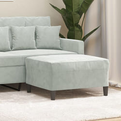 Vidaxl - Poggiapiedi Grigio Chiaro 70x55x41 cm in Velluto 94669