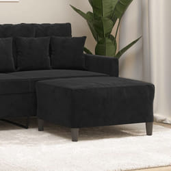 Vidaxl - Poggiapiedi Nero 70x55x41 cm in Velluto