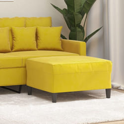 Vidaxl - Poggiapiedi giallo 70x55x41 cm in Velluto 99535