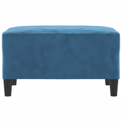 vidaXL Poggiapiedi Blu 70x55x41 cm in Velluto - Vista aggiuntiva 3