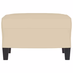vidaXL Poggiapiedi Crema 60x50x41 cm in Tessuto - Vista aggiuntiva 3
