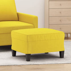 Vidaxl - Poggiapiedi Giallo Chiaro 60x50x41 cm in Tessuto 13792