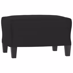 vidaXL Poggiapiedi Nero 60x50x41 cm in Tessuto Microfibra - Vista aggiuntiva 2