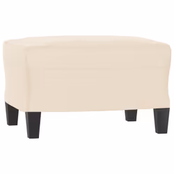 vidaXL Poggiapiedi Beige 60x50x41 cm in Tessuto Microfibra - Vista aggiuntiva 2