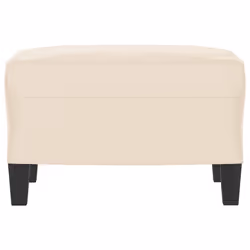 vidaXL Poggiapiedi Beige 60x50x41 cm in Tessuto Microfibra - Vista aggiuntiva 3
