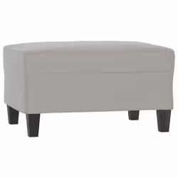 vidaXL Poggiapiedi Grigio Chiaro 70x55x41 cm in Tessuto Microfibra - Vista aggiuntiva 2