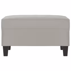 vidaXL Poggiapiedi Grigio Chiaro 70x55x41 cm in Tessuto Microfibra - Vista aggiuntiva 3