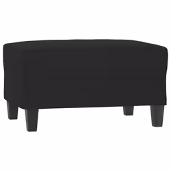 vidaXL Poggiapiedi Nero 70x55x41 cm in Tessuto Microfibra - Vista aggiuntiva 2