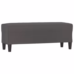 vidaXL Panca Grigia 100x35x41 cm in Similpelle - Vista aggiuntiva 2