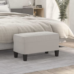 Vidaxl - Panca Grigio Chiaro 70x35x41 cm in Microfibra 54368