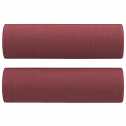 vidaXL Cuscini Decorativi 2 pz Rosso Vino Ø15x50 cm in Tessuto - Vista aggiuntiva 2