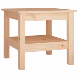 vidaXL Tavolino da caffè 45x45x40 cm in legno massello di pino - Vista aggiuntiva 2