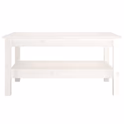 vidaXL Tavolino da Salotto Bianco 80x50x40 cm Legno Massello di Pino - Vista aggiuntiva 3