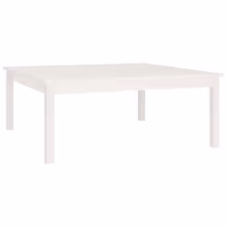 vidaXL Tavolino da Salotto Bianco 100x100x40 cm Legno Massello di Pino - Vista aggiuntiva 2