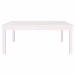 vidaXL Tavolino da Salotto Bianco 100x100x40 cm Legno Massello di Pino - Vista aggiuntiva 3