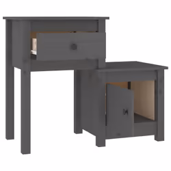 VidaXL 814544 comodino Grigio - Vista aggiuntiva 4