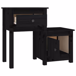 VidaXL 814548 comodino Nero - Vista aggiuntiva 4