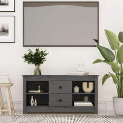 Vidaxl - Mobile Porta tv Grigio 103x36,5x52 cm in Legno Massello di Pino