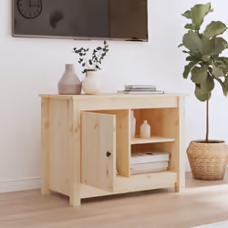 vidaXL Mobile Porta TV 70x36,5x52 cm in Legno Massello di Pino - Vista aggiuntiva 3