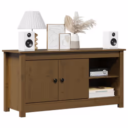 vidaXL Mobile Porta TV Ambra 103x36,5x52 cm in Legno Massello di Pino - Vista aggiuntiva 3