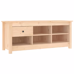 vidaXL Scarpiera 110x38x45,5 cm in Legno Massello di Pino - Vista aggiuntiva 2