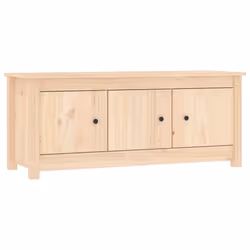 vidaXL Scarpiera 110x38x45,5 cm in Legno Massello di Pino - Vista aggiuntiva 2
