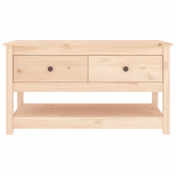 vidaXL Tavolino da Salotto 102x49x55 cm in Legno Massello di Pino - Vista aggiuntiva 3