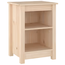 vidaXL Comodini 2 pz Grigi 40x35x55 cm in Legno Massello di Pino - Vista aggiuntiva 3