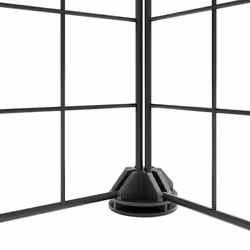 vidaXL Gabbia per Animali 28 Pannelli con Porta Nero 35x35 cm Acciaio - Vista aggiuntiva 3