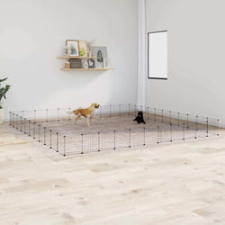 Gabbia per Animali 44 Pannelli con Porta Nera 35x35 cm Acciaio Vidaxl 7334
