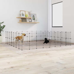 Gabbia per Animali 60 Pannelli con Porta Nera 35x35 cm Acciaio Vidaxl 8081