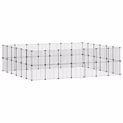 vidaXL Gabbia per Animali 52 Pannelli con Porta Nero 35x35 cm Acciaio - Vista aggiuntiva 2