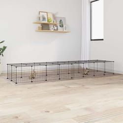 Gabbia per Animali 36 Pannelli con Porta Nera 35x35 cm Acciaio vidaXL 2935