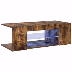 vidaXL Mobile Porta TV con Luci LED Rovere Fumo 90x39x30 cm - Vista aggiuntiva 2