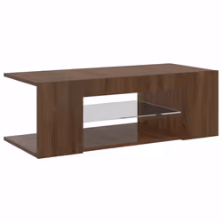 vidaXL Mobile Porta TV con Luci LED Rovere Marrone 90x39x30 cm - Vista aggiuntiva 2