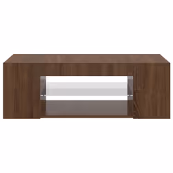 vidaXL Mobile Porta TV con Luci LED Rovere Marrone 90x39x30 cm - Vista aggiuntiva 3
