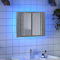 vidaXL Mobile Specchio LED Grigio Sonoma 60x12x45cm Legno Multistrato - Vista aggiuntiva 3