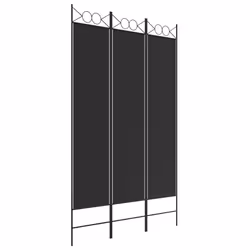 vidaXL Divisorio a 3 Pannelli Nero 120x200 cm in Tessuto - Vista aggiuntiva 2