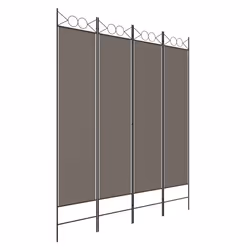 vidaXL Divisorio a 4 Pannelli Antracite 160x200 cm Tessuto - Vista aggiuntiva 2
