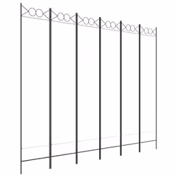 vidaXL Divisorio a 4 Pannelli Bianco 240x200 cm Tessuto - Vista aggiuntiva 2