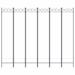 vidaXL Divisorio a 4 Pannelli Bianco 240x200 cm Tessuto - Vista aggiuntiva 3