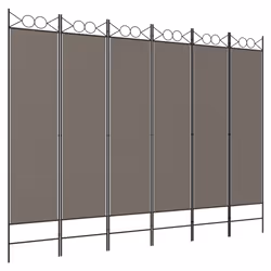 vidaXL Divisorio a 6 Pannelli Antracite 240x200 cm Tessuto - Vista aggiuntiva 2