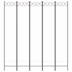 Divisorio a 5 Pannelli Bianco 200x220 cm Tessutocod mxl 70599